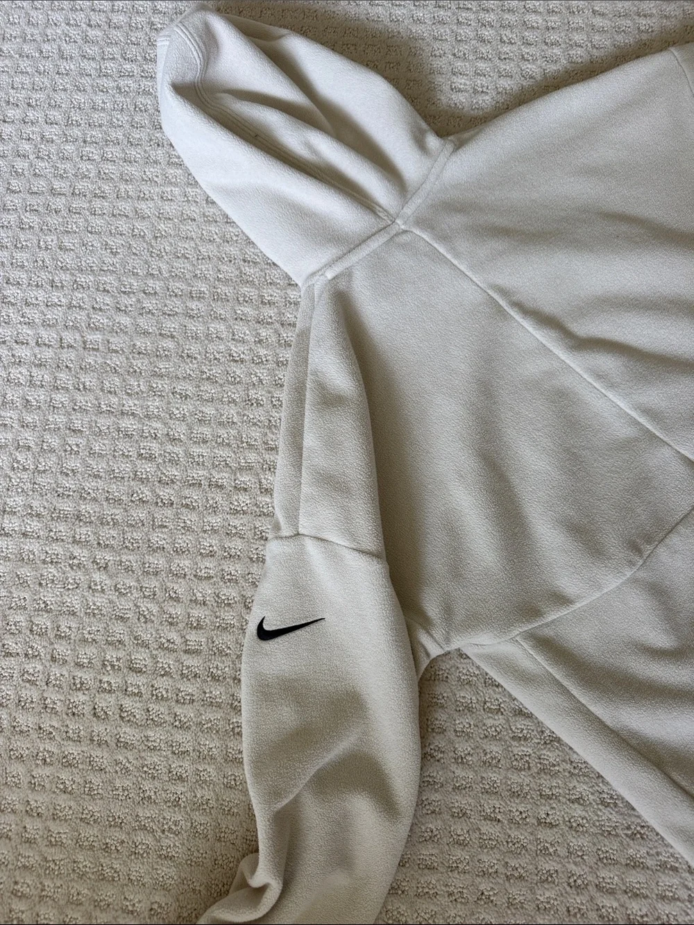 Nike Hooded Fleece Pullover Shirt - Cream- CLOSET CLEAR OUT
